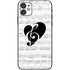 BW Musical Notes iPhone 11 Skin